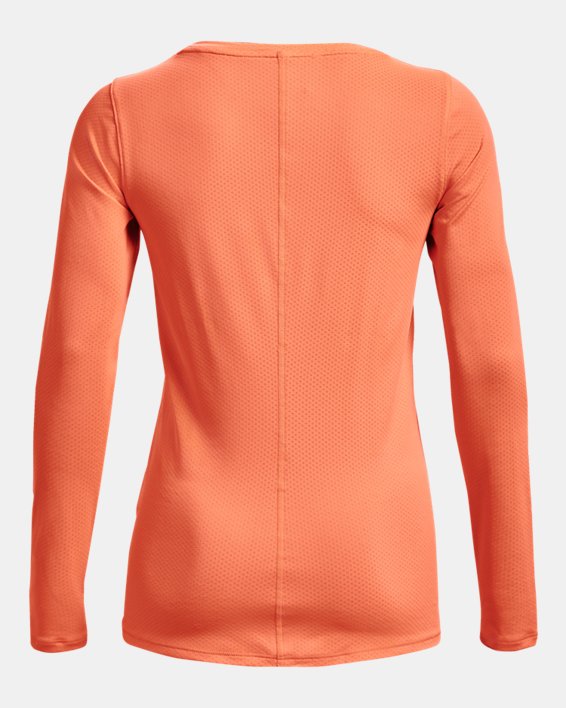 Women's HeatGear® Armour Long Sleeve in Orange image number 5